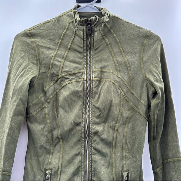 Lululemon Define Jacket *Ice Dye in Ice Wash‎ Moss Green Sz 4 - Picture 4 of 9